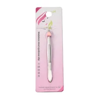 Factory Wholesale Stainless Steel Eyebrow Clip Flat Oblique Eyelash Beard Tweezers Eyebrow Clip Beauty Beauty Makeup Tools sku image 4