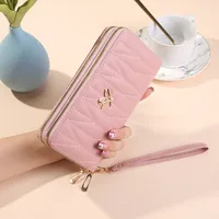 Women's Heart Shape Solid Color Pu Leather Zipper main image 3