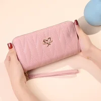Women's Heart Shape Solid Color Pu Leather Zipper main image 2