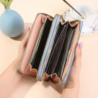 Women's Heart Shape Solid Color Pu Leather Zipper main image 5