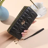 Women's Heart Shape Solid Color Pu Leather Zipper sku image 1