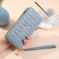 Women's Heart Shape Solid Color Pu Leather Zipper sku image 3