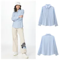 Women's Blouse Long Sleeve Blouses Simple Style Solid Color main image 1