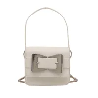Women's Girl'S Pu Leather Bow Knot Cute Square Magnetic Buckle Shoulder Bag sku image 3