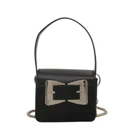 Women's Girl'S Pu Leather Bow Knot Cute Square Magnetic Buckle Shoulder Bag sku image 1