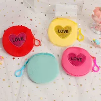 Unisex Letter Heart Shape Plush Zipper main image 4
