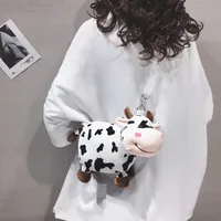 Women's Girl'S Plush Cows Cute Cylindrical Zipper Square Bag main image 1