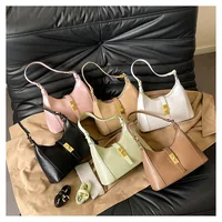 Women's Medium Pu Leather Solid Color Streetwear Sewing Thread Oval Zipper Shoulder Bag main image 1