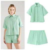 Holiday Daily Selfie Women's Streetwear Stripe Polyester Shorts Co-ord Set Shorts Sets main image 1