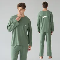 Men's Ultra-Soft Modal Long Sleeve Pajama Set - Antibacterial Homewear For Spring, Summer & Fall main image 2