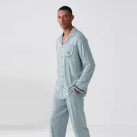 Men's Soft Modal Cotton Pajama Set - Long Sleeve Winter Homewear, Plus - Size Comfortable Sleepwear main image 1