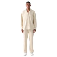 Men's Cotton Pajama Set American Casual Style Spring Autumn Winter Homewear Lounge Outfit Comfortable Stretch Fabric main image 3