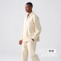 Men's Cotton Pajama Set American Casual Style Spring Autumn Winter Homewear Lounge Outfit Comfortable Stretch Fabric sku image 2