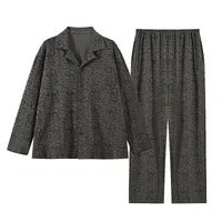 Super Soft Men's Modal Long Sleeve Pajama Set, Trendy American Homewear For Spring/Autumn & Winter, Comfortable Loungewear Wearable Outdoors main image 3