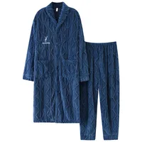 Men's Heavyweight Thermal Coral Fleece Bathrobe, Winter Plush Robe For Warmth & Comfort main image 5