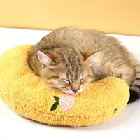 Pet Pillow Dog Cat Sleeping Moon Small Dog Plush Cushion Mat Pet Supplies Fluffy Bed Cat Nest Comfortable Sleep Surface sku image 1