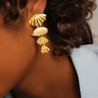 1 Pair Vintage Style Vacation Shell 304 Stainless Steel 316 Stainless Steel  18K Gold Plated Drop Earrings main image 3