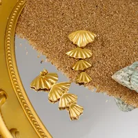 1 Pair Vintage Style Vacation Shell 304 Stainless Steel 316 Stainless Steel  18K Gold Plated Drop Earrings main image 4