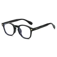 Casual Basic Solid Color Ac Oval Frame Full Frame Glasses main image 1