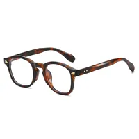Casual Basic Solid Color Ac Oval Frame Full Frame Glasses main image 2
