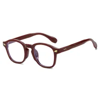Casual Basic Solid Color Ac Oval Frame Full Frame Glasses main image 3