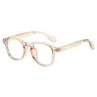 Casual Basic Solid Color Ac Oval Frame Full Frame Glasses main image 5
