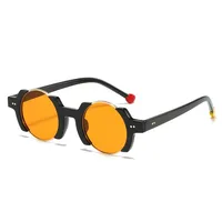 Hip-Hop Streetwear Solid Color Pc Round Frame Full Frame Glasses sku image 3