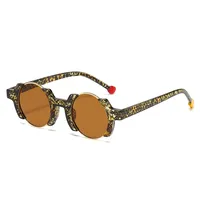 Hip-Hop Streetwear Solid Color Pc Round Frame Full Frame Glasses sku image 4