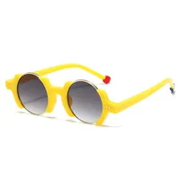 Hip-Hop Streetwear Solid Color Pc Round Frame Full Frame Glasses sku image 5