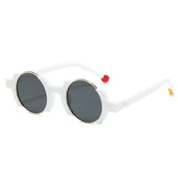 Hip-Hop Streetwear Solid Color Pc Round Frame Full Frame Glasses sku image 7
