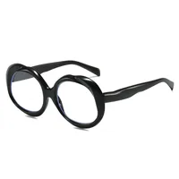 Retro Classic Style Solid Color Pc Oval Frame Full Frame Glasses main image 1