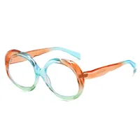 Retro Classic Style Solid Color Pc Oval Frame Full Frame Glasses main image 4