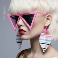Hip-Hop Retro Solid Color Pc Special-Shaped Mirror Full Frame Glasses main image 2