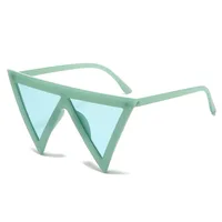 Hip-Hop Retro Solid Color Pc Special-Shaped Mirror Full Frame Glasses main image 5