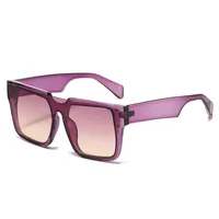 Basic Retro Solid Color Pc Square Full Frame Glasses sku image 4