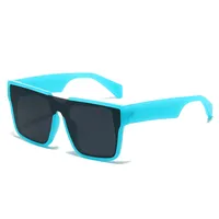 Basic Retro Solid Color Pc Square Full Frame Glasses sku image 5