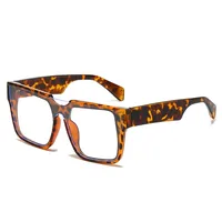 Basic Retro Solid Color Pc Square Full Frame Glasses sku image 9