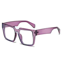 Basic Retro Solid Color Pc Square Full Frame Glasses sku image 10