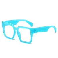 Basic Retro Solid Color Pc Square Full Frame Glasses sku image 11