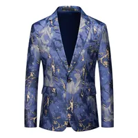 Tie - Dye Slim Fit Men's Suit Blazer - Korean Style Single - Button Design For Business Casual And Stage Events main image 1