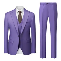 Men's Business Casual Suit Set For Wedding, Slim Fit Groom Tuxedo With Blazer & Pants, Modern Formal Attire For Special Occasions main image 2
