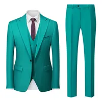 Men's Business Casual Suit Set For Wedding, Slim Fit Groom Tuxedo With Blazer & Pants, Modern Formal Attire For Special Occasions main image 4