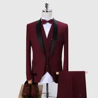 Men's Slim Fit Business Casual Suit Blazer & Pants Set, Korean Style Wedding Groom Attire, Sizes XS To 6XL main image 1