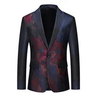 Men's Korean Style Slim Fit Single - Button Suit Jacket With Subtle Pattern, Business Casual Blazer For Banquets, Hosting, And Formal Events main image 3