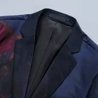 Men's Korean Style Slim Fit Single - Button Suit Jacket With Subtle Pattern, Business Casual Blazer For Banquets, Hosting, And Formal Events main image 4