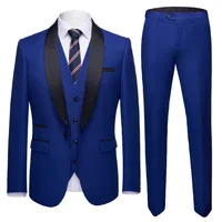 New Men's Wedding Groom Suit Slim - Fit Business Casual Formal Blazer Trousers Ensemble For Special Occasions main image 2
