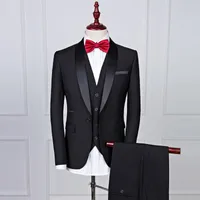 Men's Slim Fit Business Casual Suit Blazer & Pants Set, Korean Style Wedding Groom Attire, Sizes XS To 6XL main image 2