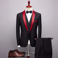 Men's Slim Fit Business Casual Suit Blazer & Pants Set, Korean Style Wedding Groom Attire, Sizes XS To 6XL main image 5