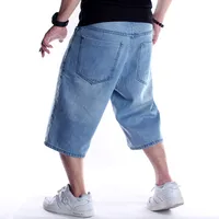 Men's Hip - Hop Denim Cargo Shorts Loose Fit Skateboard Casual Summer Mid - Length Plus Size main image 1