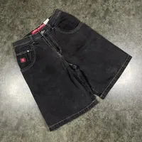 Men's Casual Hip - Hop Print Denim Shorts Wide - Leg Knee - Length Streetwear Urban Fashion Summer Shorts main image 2